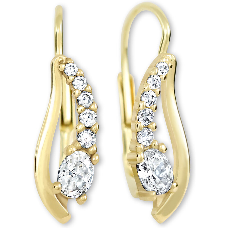 Soliter Zlaté náušnice s kubickými zirkónmi 239 001 00667 66586927