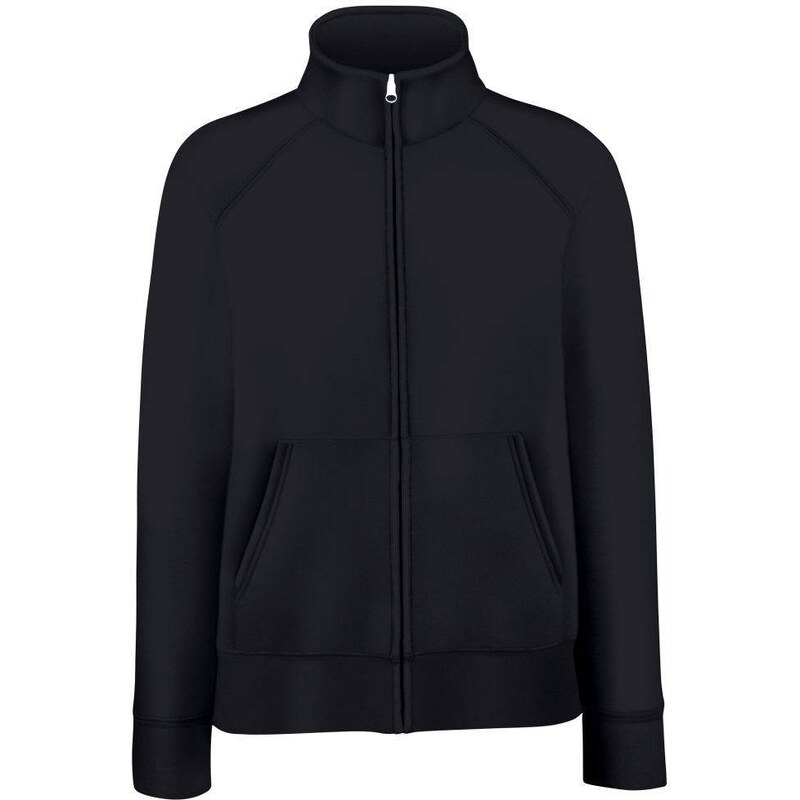 Black womens sweatshirt with stand-up collar Fruit of the Loom 50521647