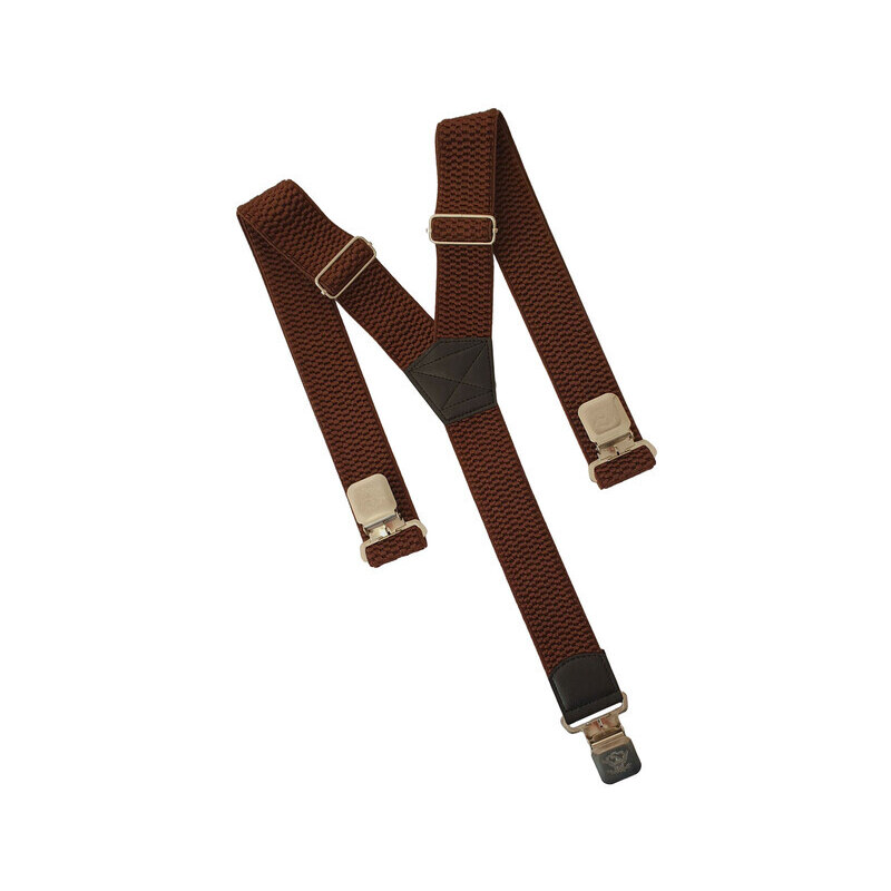 O&T Natur traky na nohavice clip, hnedé