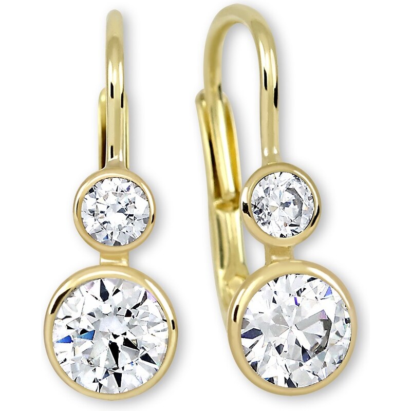 Soliter Zlaté náušnice s kubickými zirkónmi 239 001 00825 66578733