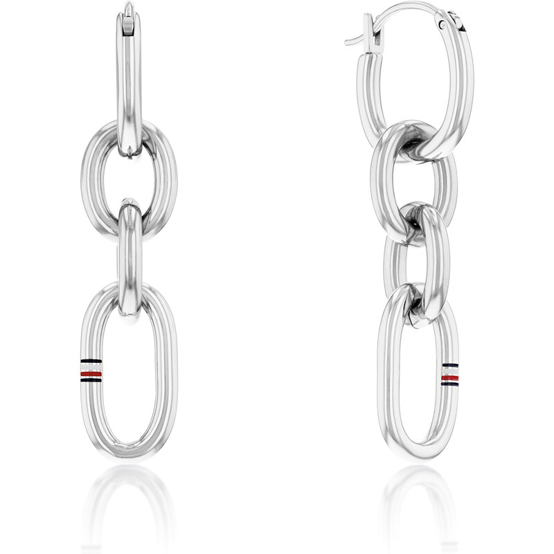 Tommy Hilfiger Moderné oceľové náušnice Contrast Link Chain 2780787 66592203