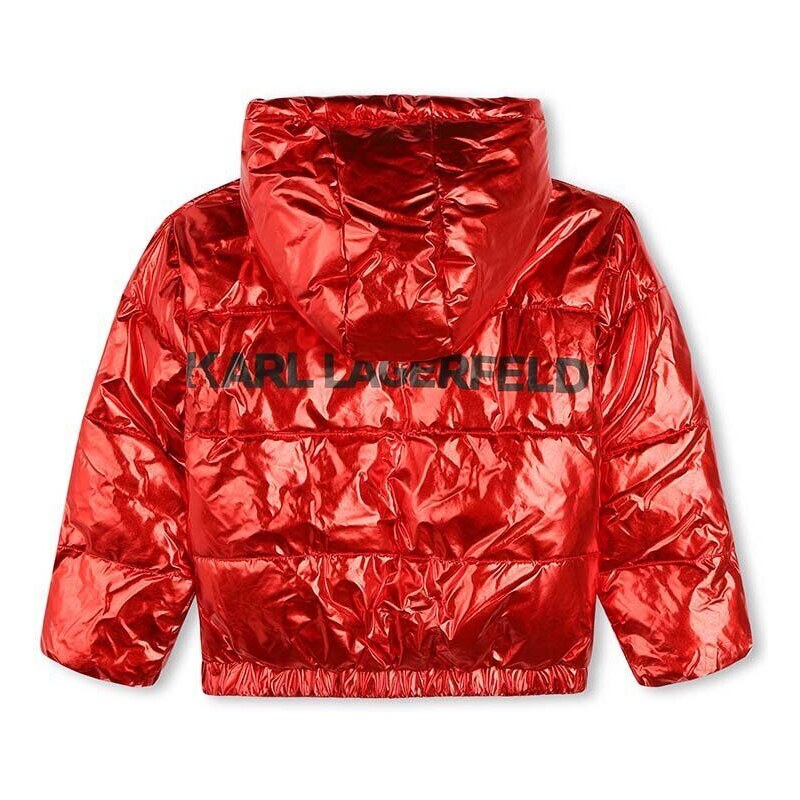 Detská bunda Karl Lagerfeld červená farba