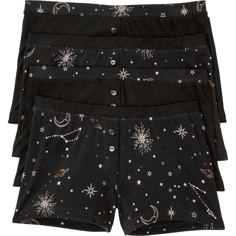 bonprix Dámske boxerky (4 ks), farba čierna 45853368
