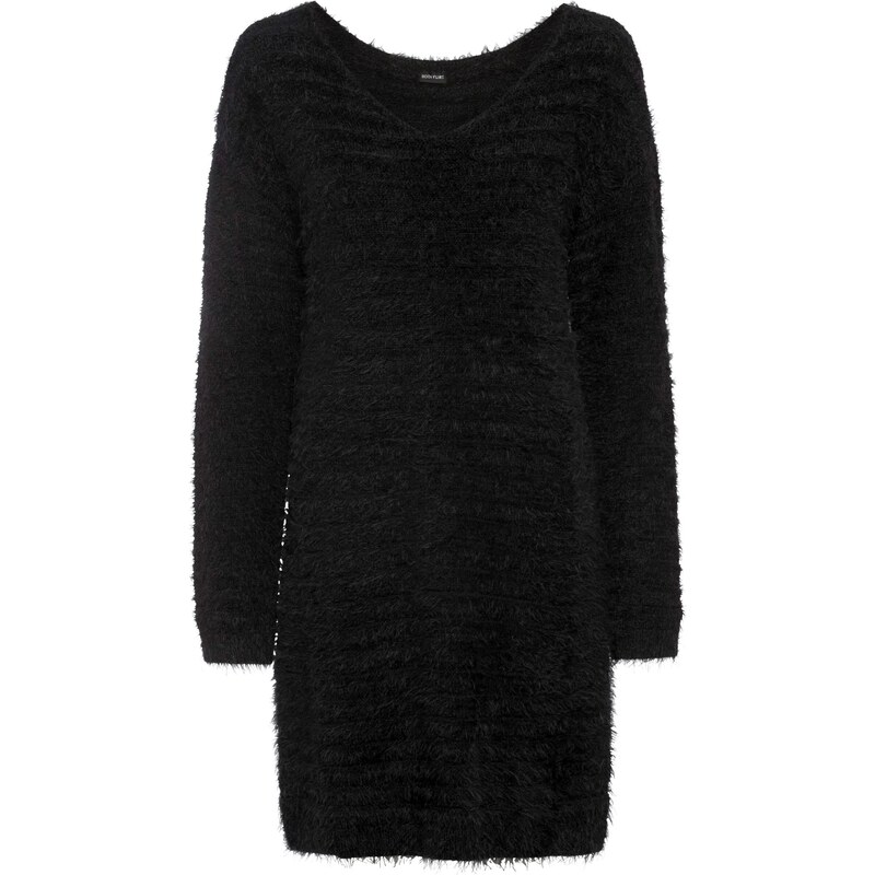 bonprix Dlhý pulóver, mäkký, farba čierna 45853369