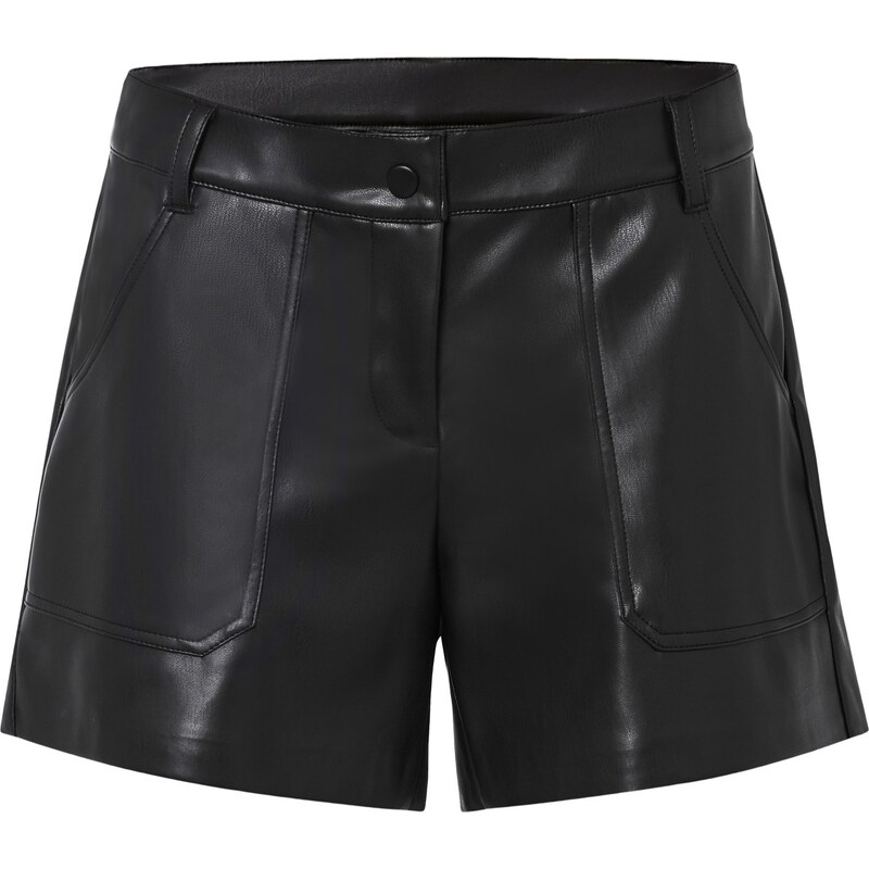 bonprix Šortky, koženkové, farba čierna 45853425