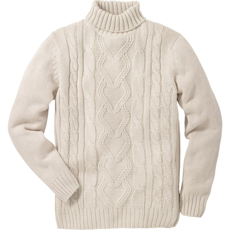 bonprix Rolák s osmičkovým vzorom, farba béžová 45853595