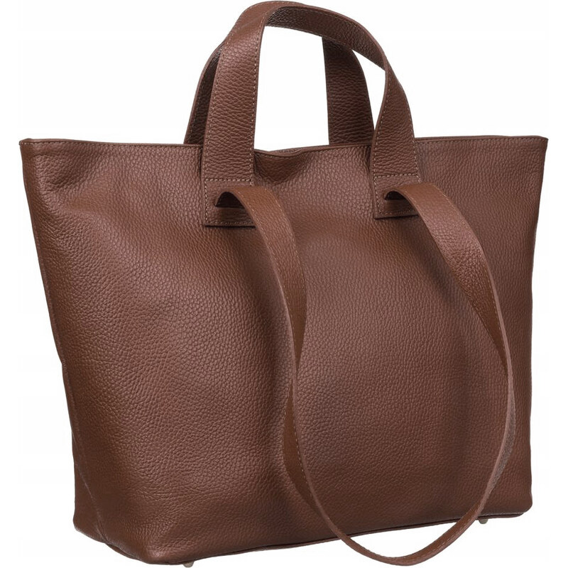 Diva Kožená dámska shopper kabelka Artemisia hnedá 45859466