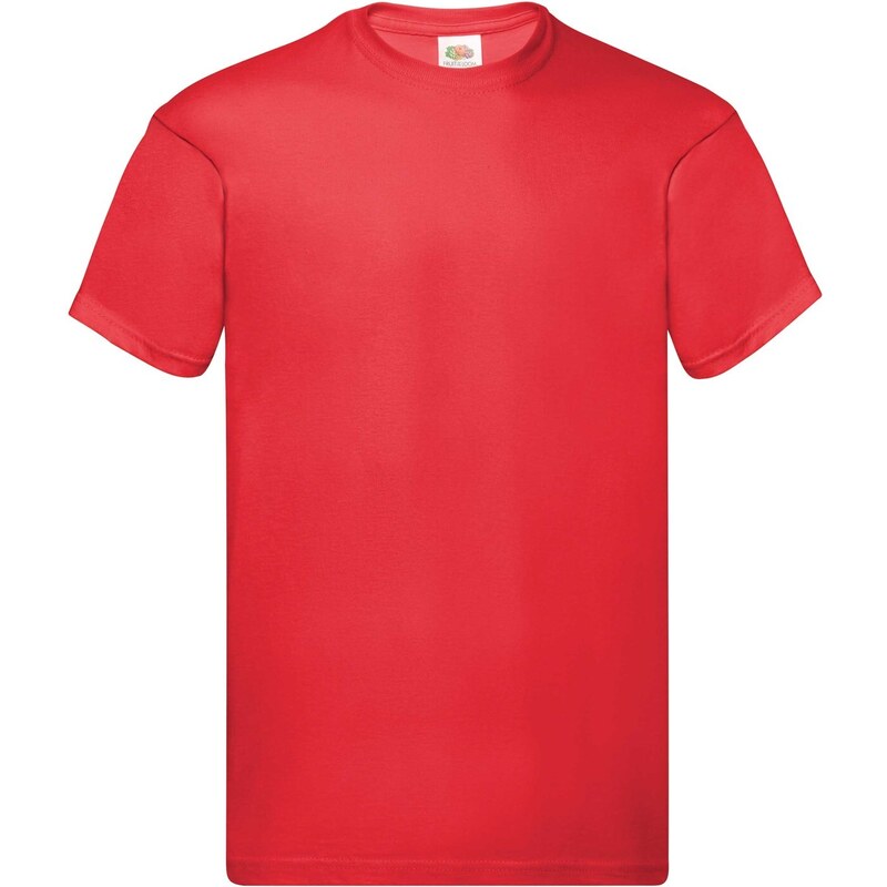 Original Fruit of the Loom Mens Red T-shirt 50621220
