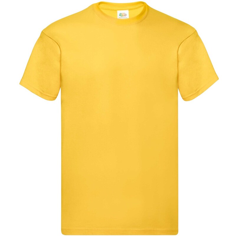 Original Fruit of the Loom Mens Yellow T-Shirt 50507521