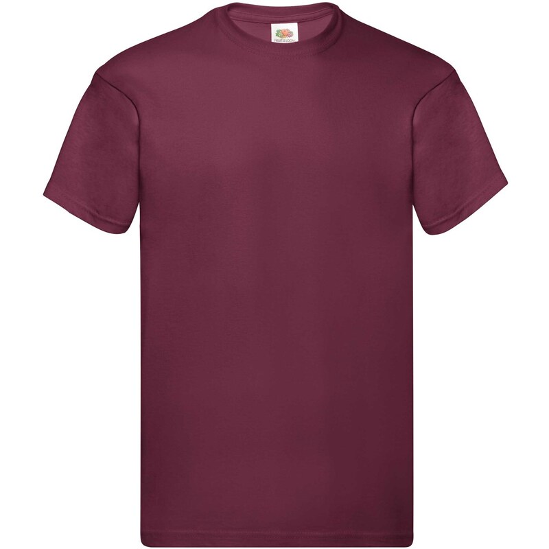 Burgundy Mens T-shirt Original Fruit of the Loom 50628381