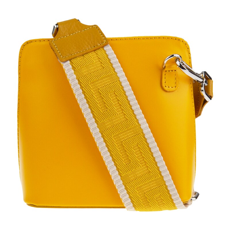 Žltá kožená talianska crossbody kabelka Grana Gialla s prídavným 45867444