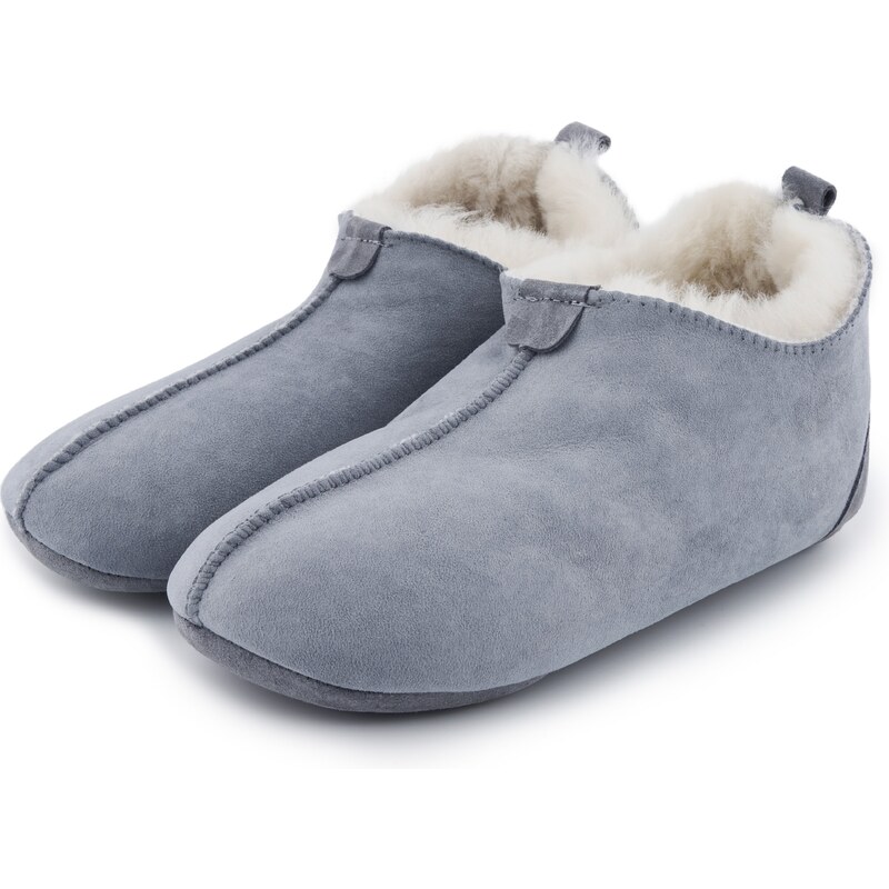 Vlnka Dámske kožené papuče s ovčou vlnou Andy modrá veľkosti obuvi - 60294855