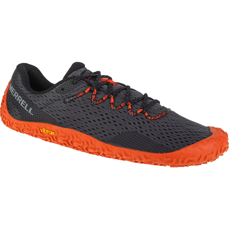 Sivé pánske turistické topánky Merrell Vapor Glove 6 J067667 62362608