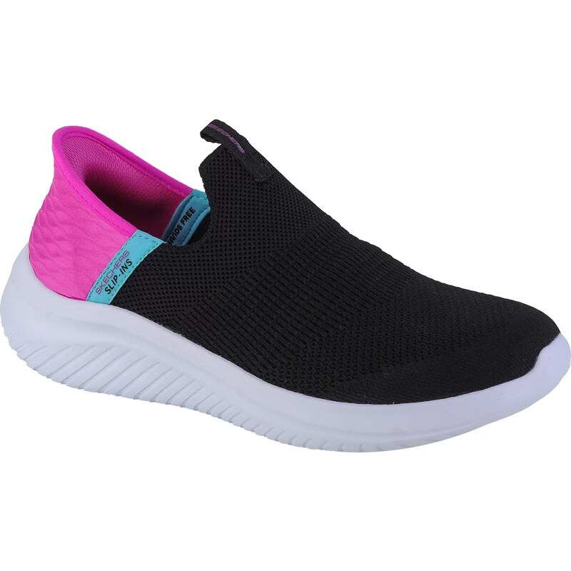 Čierno-ružové dievčenské slip ony Skechers Ultra Flex 3.0 - Fresh Time 62311563