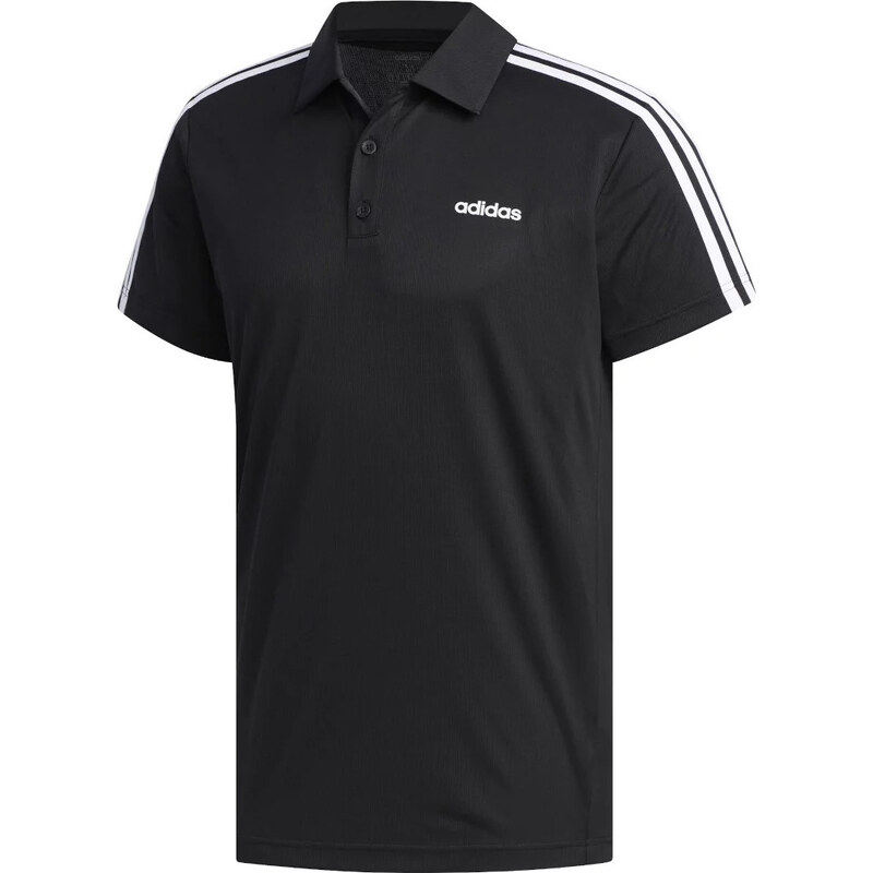 Čierna pánska polokošeľa adidas Designed 2 Move 3-Stripes Polo Shirt 45893373