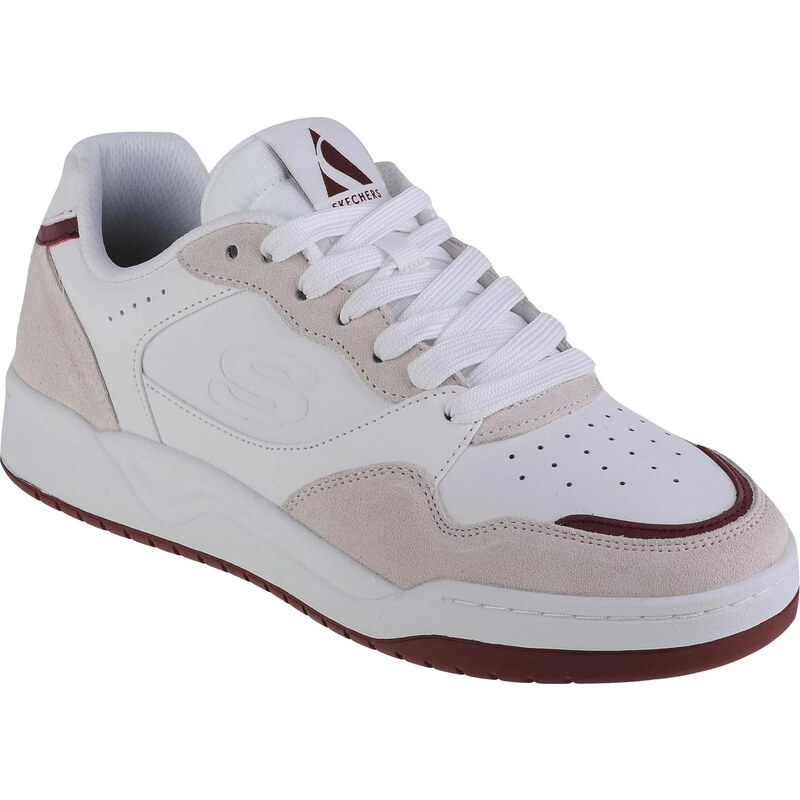 Biele tenisky s vínovými detailmi Skechers Koopa-Volley Low Lifestyle 45893434