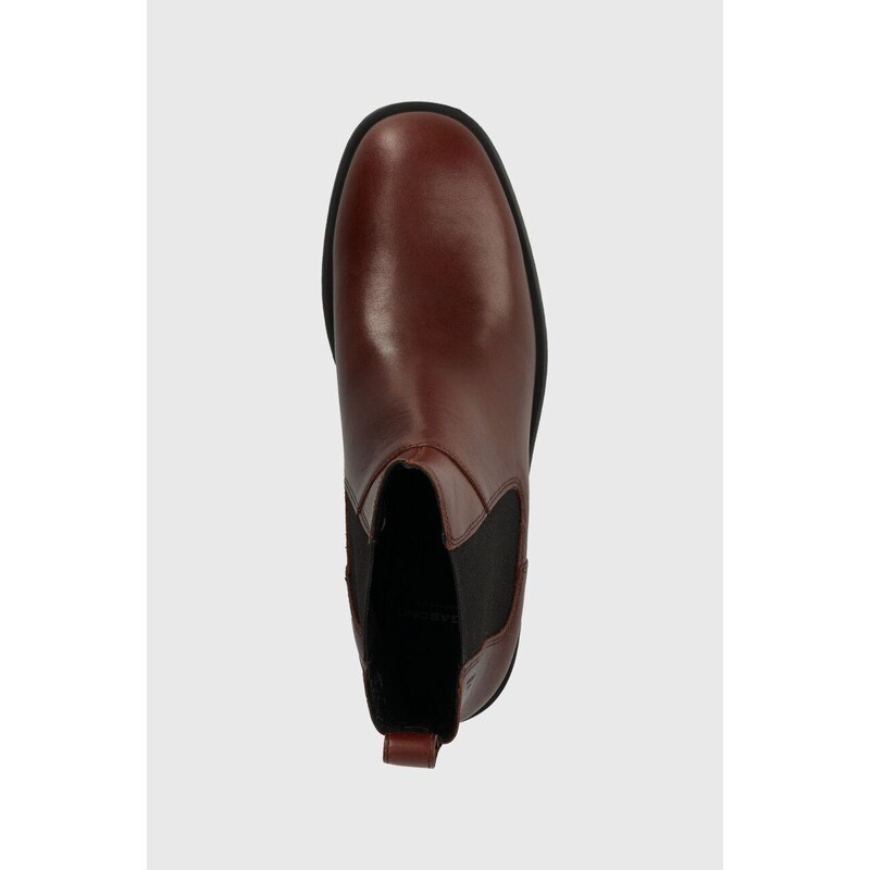Kožené topánky chelsea Vagabond Shoemakers SHEILA dámske, červená farba, na plochom podpätku, 5635.201.27