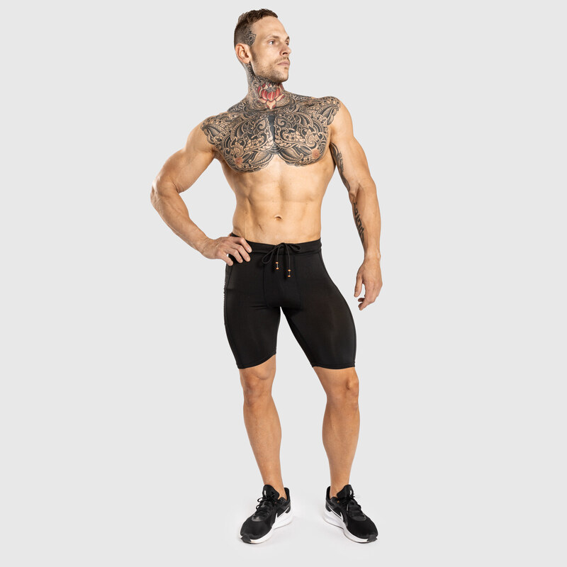 Kompresné šortky Iron Aesthetics Active Stretch, čierne