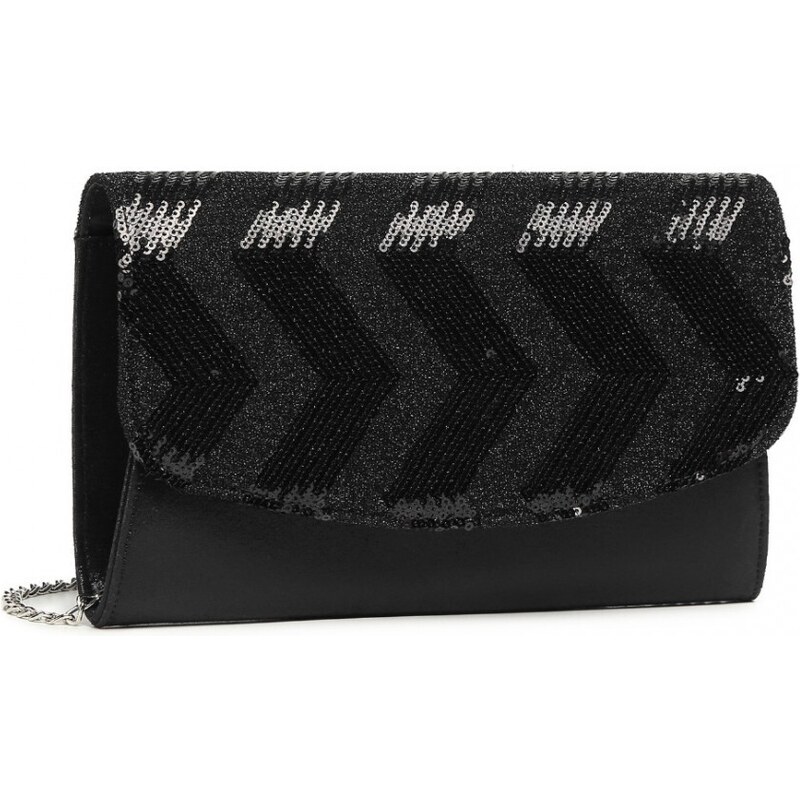 Miss LULU Listová kabelka - čierna 45891276