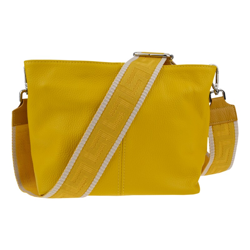 Žltá kožená talianska crossbody kabelka Batilda Gialla Chiaro s 45892550