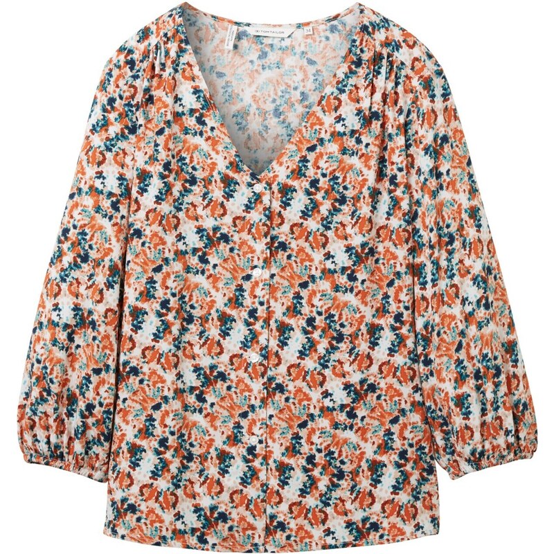 TOM TAILOR Blúzka béžová / svetlosivá / petrolejová / svetločervená 45984310