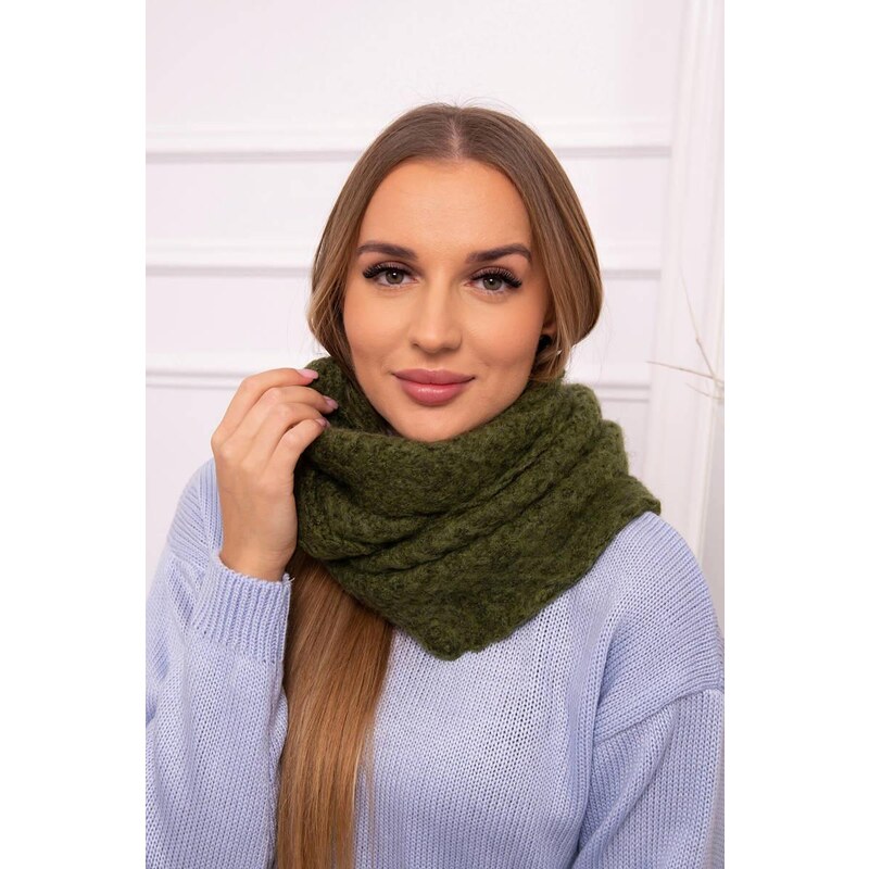 MladaModa Dámsky komín KN17 farba khaki 46491154