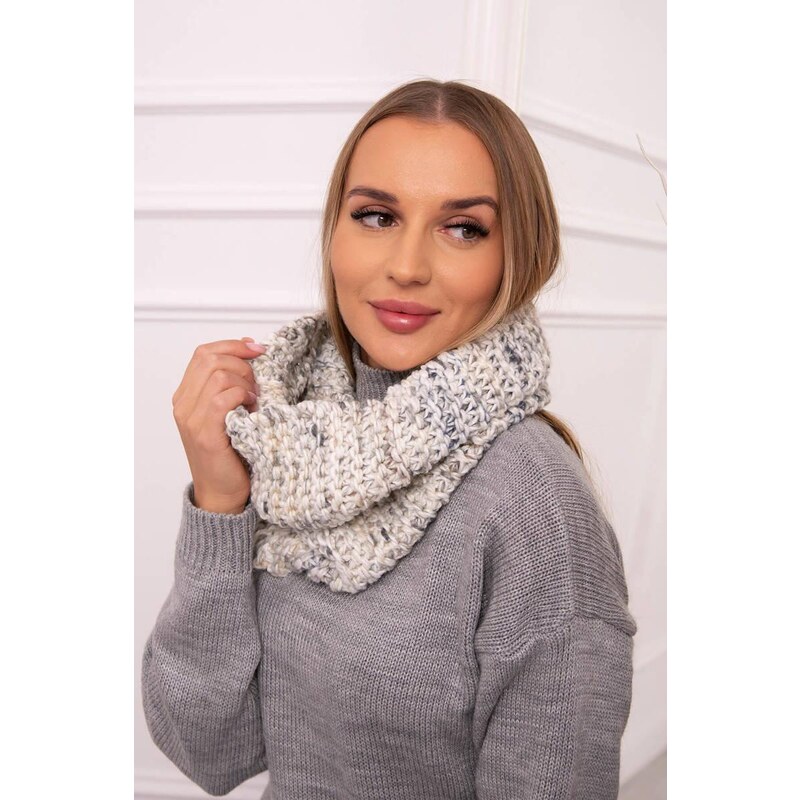 MladaModa Dámsky komín KN16 farba ecru 46491173