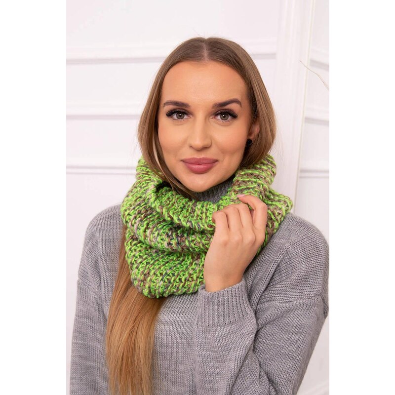 MladaModa Dámsky komín KN16 neónovo zelený 46491176