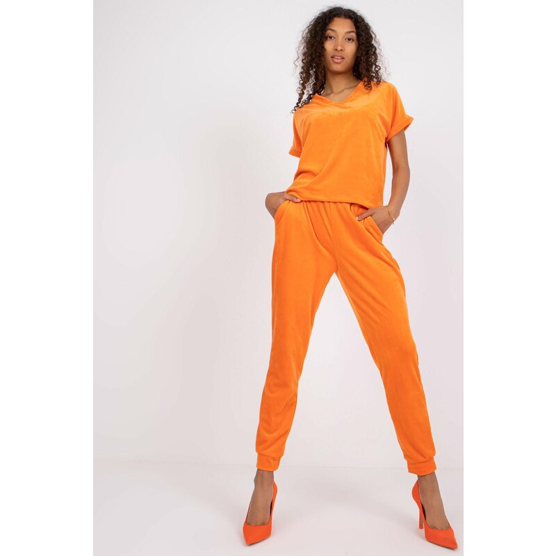 MladaModa Velúrová tepláková súprava s krátkym rukávom model 90644 46490696