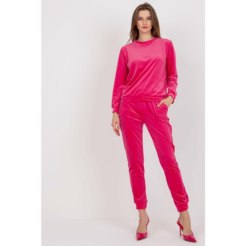 MladaModa Velúrová tepláková súprava Brenda fuksiová 46490702