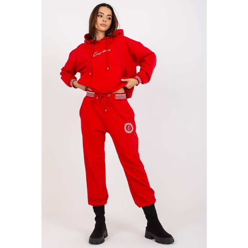 MladaModa Tepláková súprava s výšivkou model 28437 červená 46490770