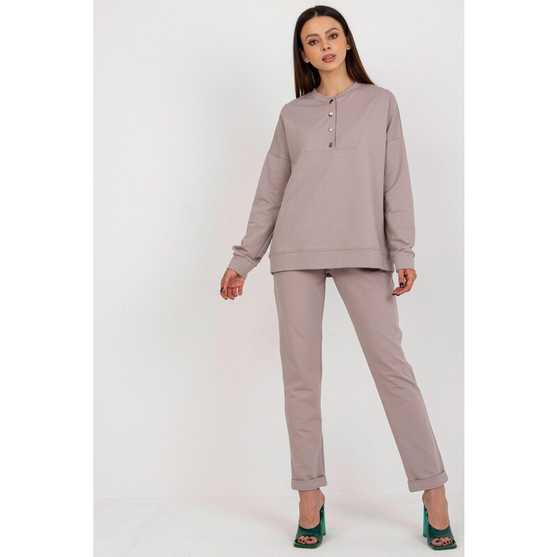 MladaModa Elegantná tepláková súprava model 29157 béžová 46490847