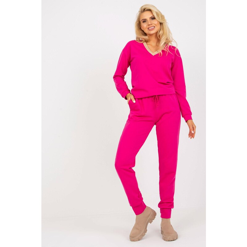 MladaModa Tepláková súprava s véčkovým výstrihom model 01186 fuksiová 46490873