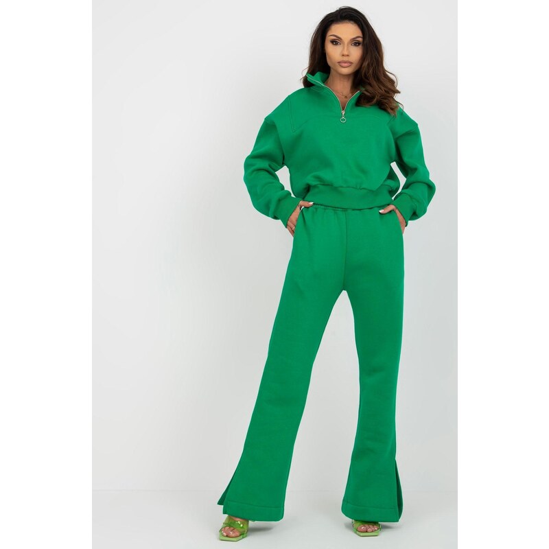 MladaModa Hrubá tepláková súprava model 77405 zelená 46490947