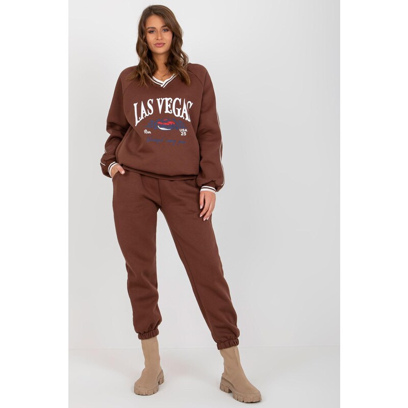MladaModa Športová tepláková súprava Las Vegas farba cappuccino 46490960