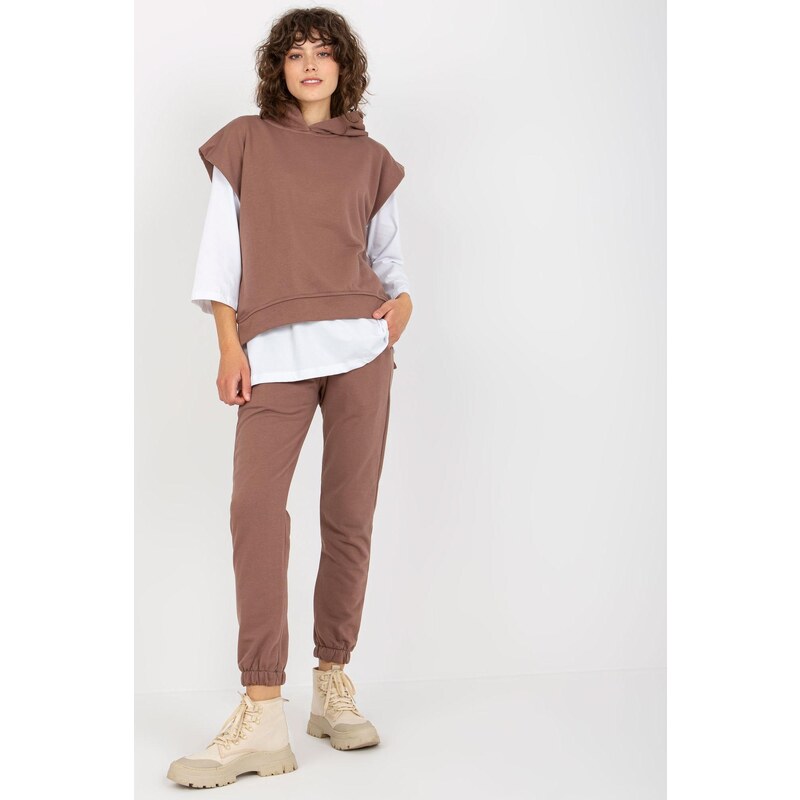 MladaModa 3-dielny komplet mikiny, blúzky a teplákov model 76464 farba 46490963