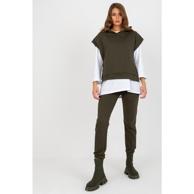 MladaModa 3-dielny komplet mikiny, blúzky a teplákov model 76464 farba 46490965