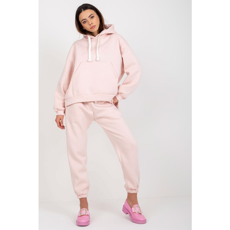 MladaModa Hrubá tepláková súprava model 30140 pudrovo ružová 46491051