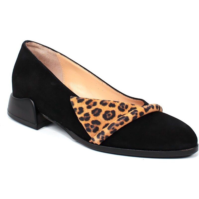 Secretshoes Kožené poltopánky s leopardovým vzorom 45927928