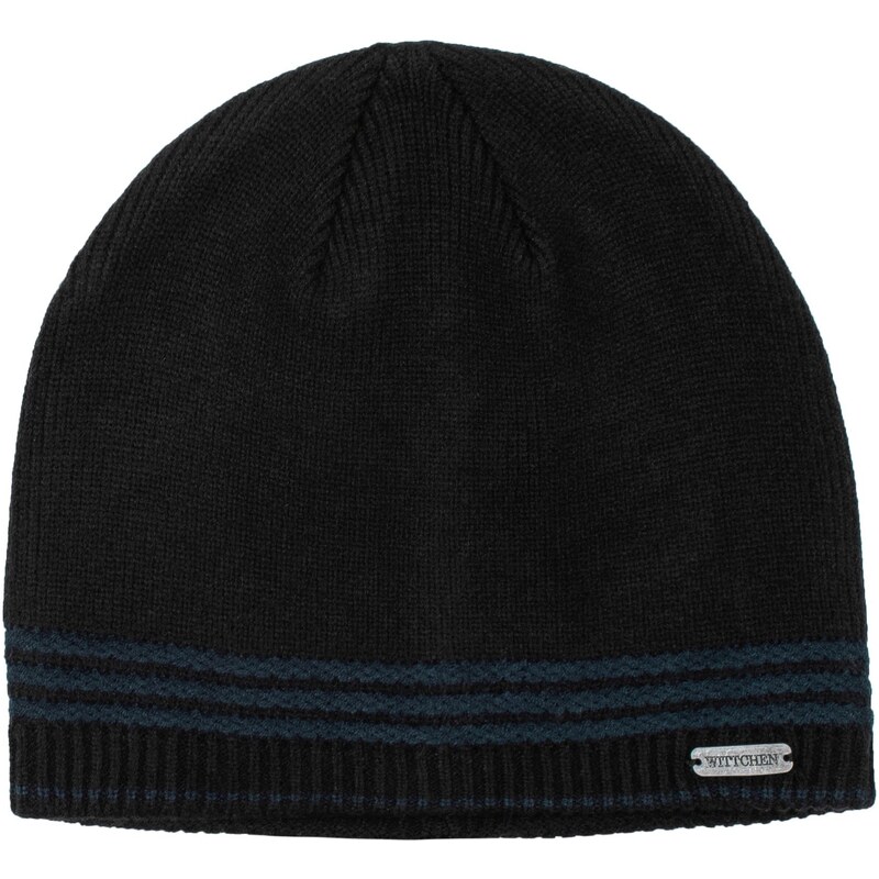 Praktická čierna čiapka s prúžkami Wittchen 99-HF-012-17 59080992