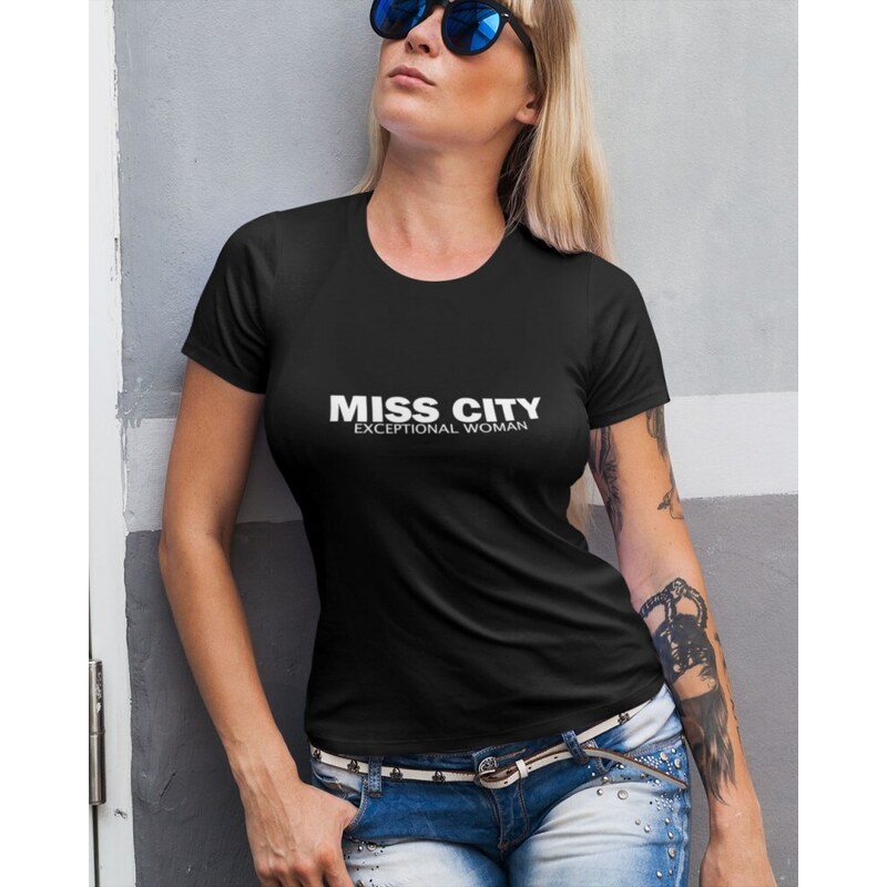 Misscity Dámske tričko MISS CITY ČIERNE