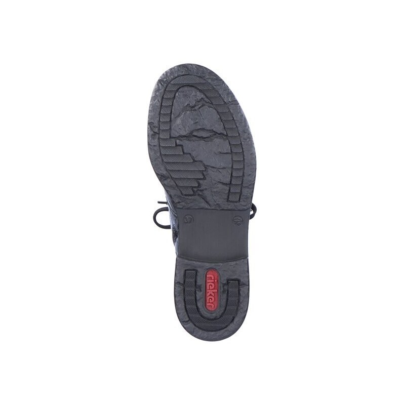 Lakovaná kotníková obuv Rieker 71205-00 černá