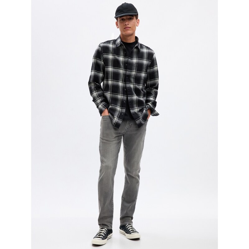 Šedé pánske slim fit džínsy GAP GapFlex 50546906