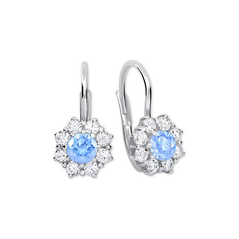 Soliter Strieborné náušnice s kryštálmi 436 001 00322 04 - tyrkysové 66587020