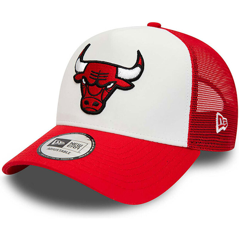 New Era Chicago Bulls Team Colour Red A-Frame Trucker Cap 65398422