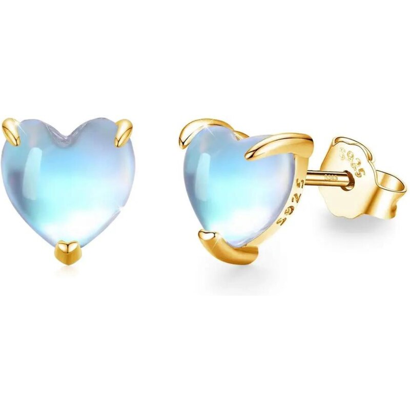 Olivie Strieborné náušnice MESAČNÝ KAMEŇ GOLD 7832 46002653