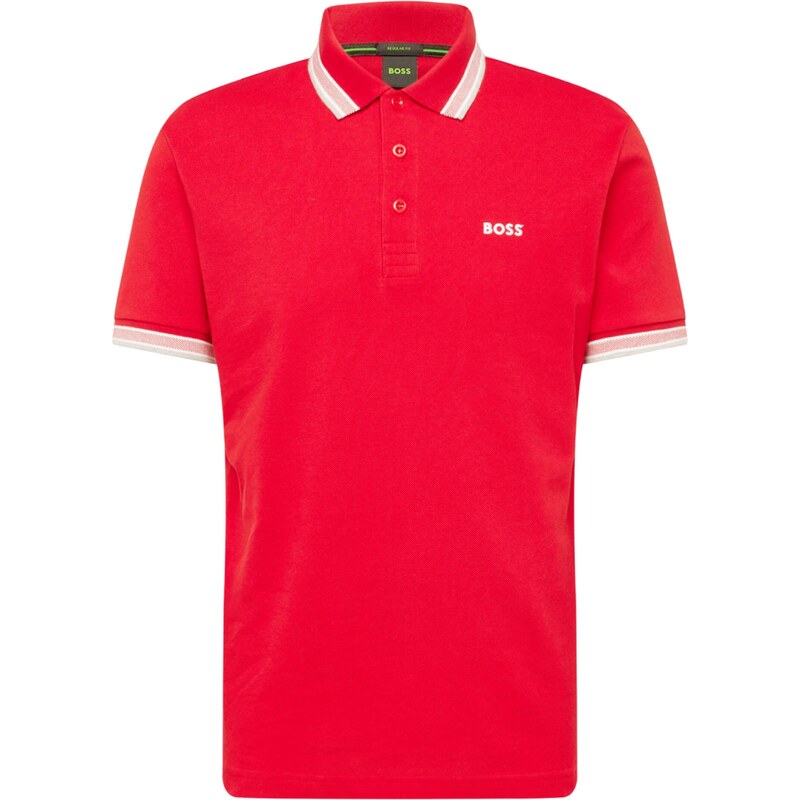 BOSS Tričko Paddy jasne červená / biela 53300764