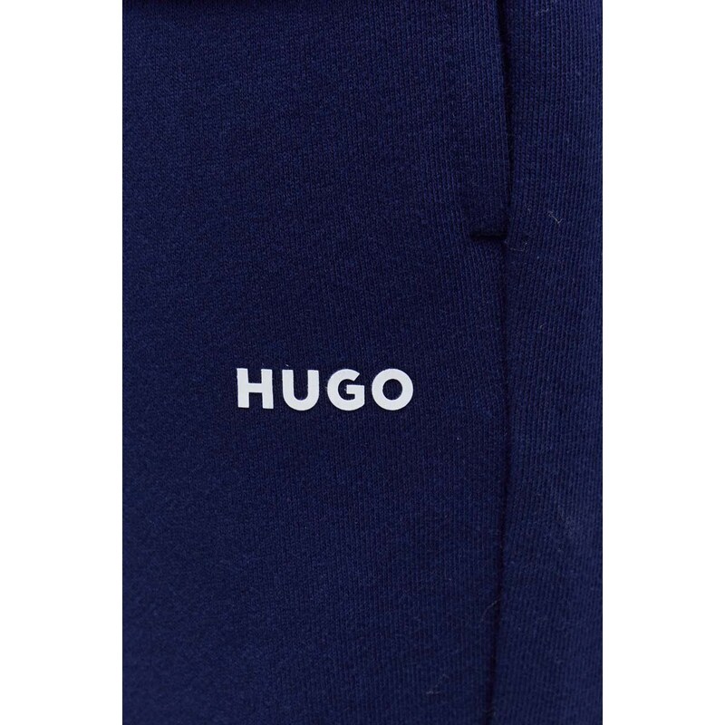 Bavlnené tepláky HUGO tmavomodrá farba,jednofarebné,50489617