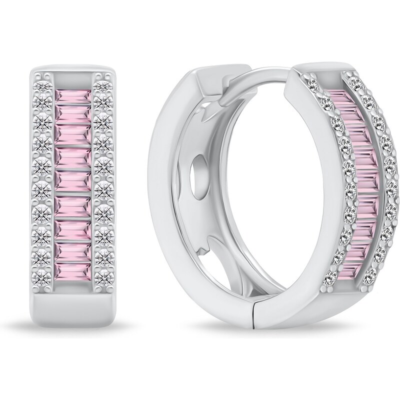 Brilio Silver Trblietavé strieborné kruhy so zirkónmi EA475WP 66580067