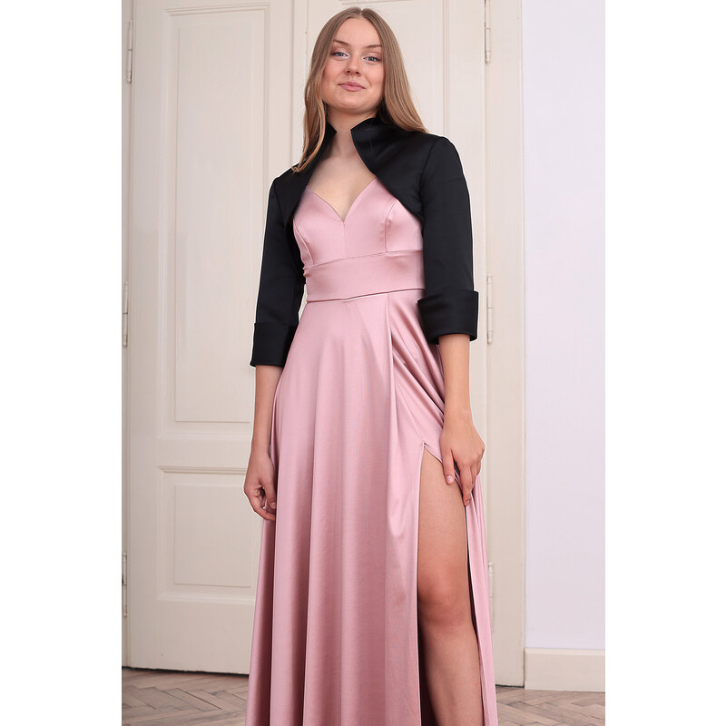 Glara Spoločenské bolerko s vyhrnutými rukávmi na plesové šaty 52675511